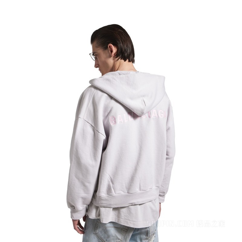 BALENCIAGA BACK HOODIE常规版型拉链连帽卫衣