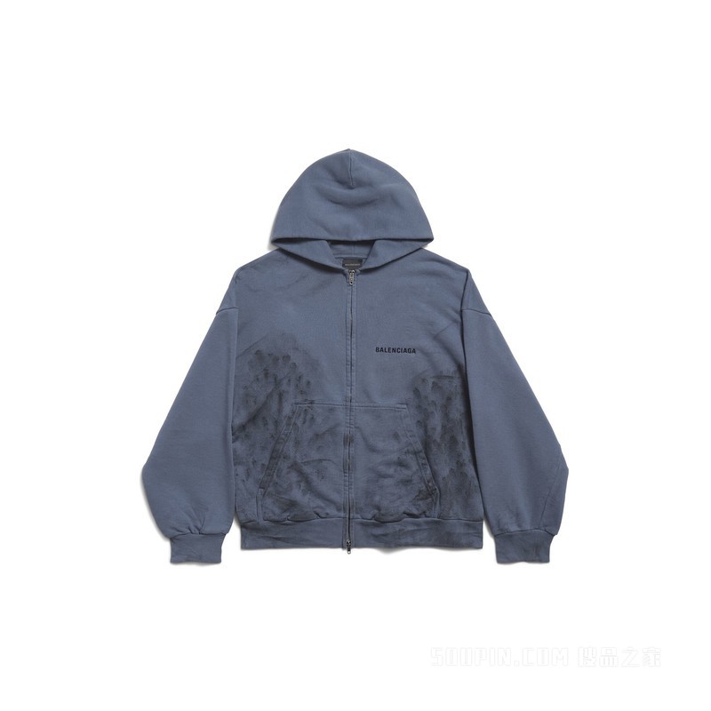 BALENCIAGA BACK HOODIE常规版型拉链连帽卫衣
