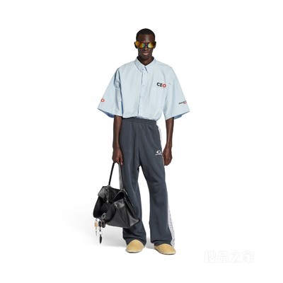 CEO UNIFORM LOGO短袖廓形衬衫