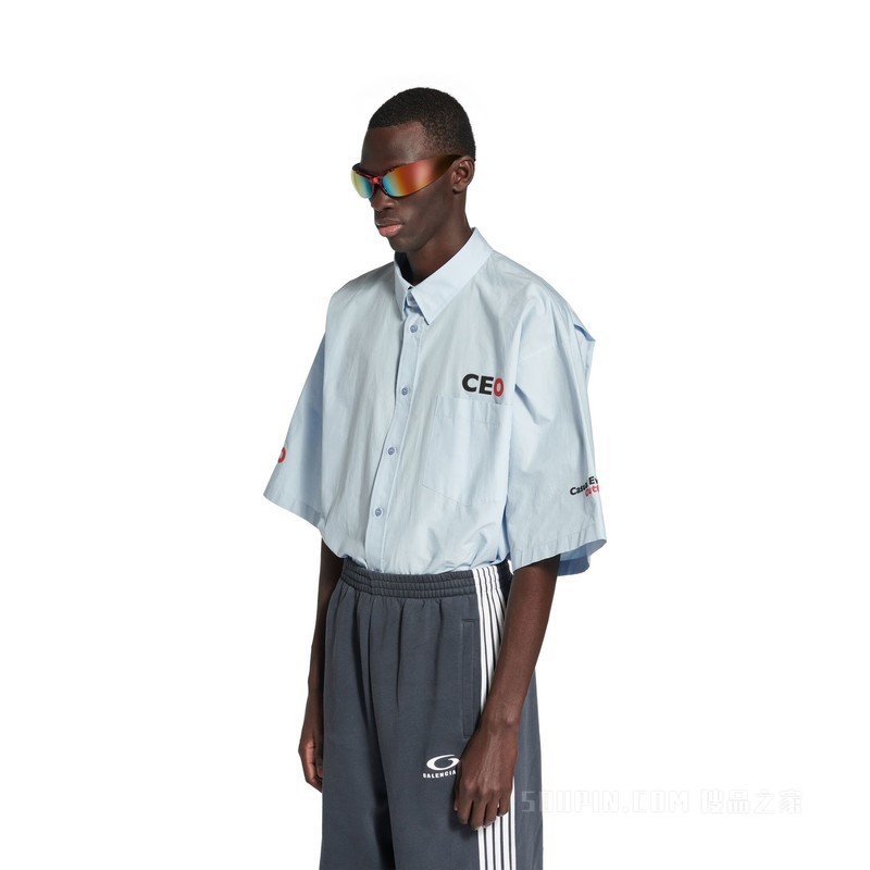 CEO UNIFORM LOGO短袖廓形衬衫