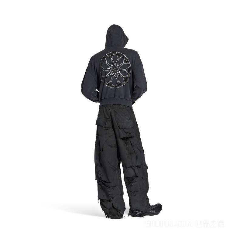 BALENCIAGA | AUTOMOBILI LAMBORGHINI HOODIE小号版型拉链连帽卫衣