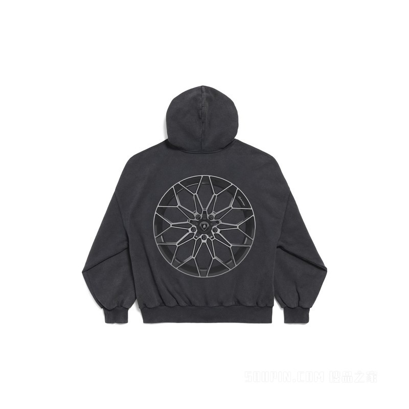BALENCIAGA | AUTOMOBILI LAMBORGHINI HOODIE小号版型拉链连帽卫衣