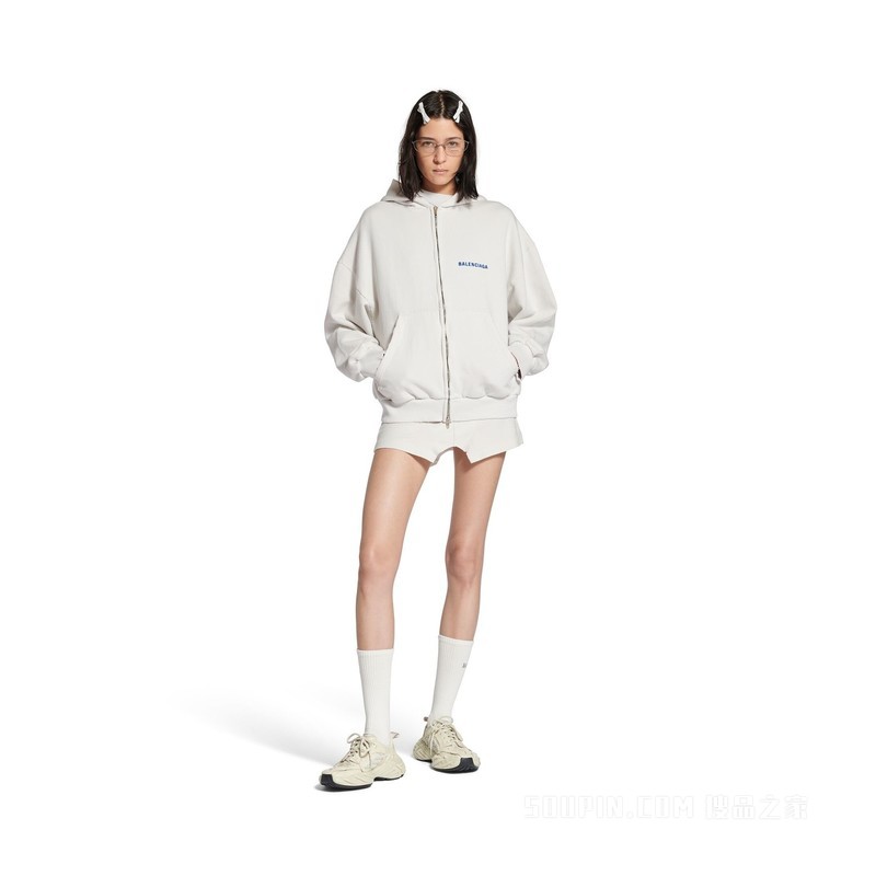 BALENCIAGA BACK HOODIE常规版型拉链连帽卫衣