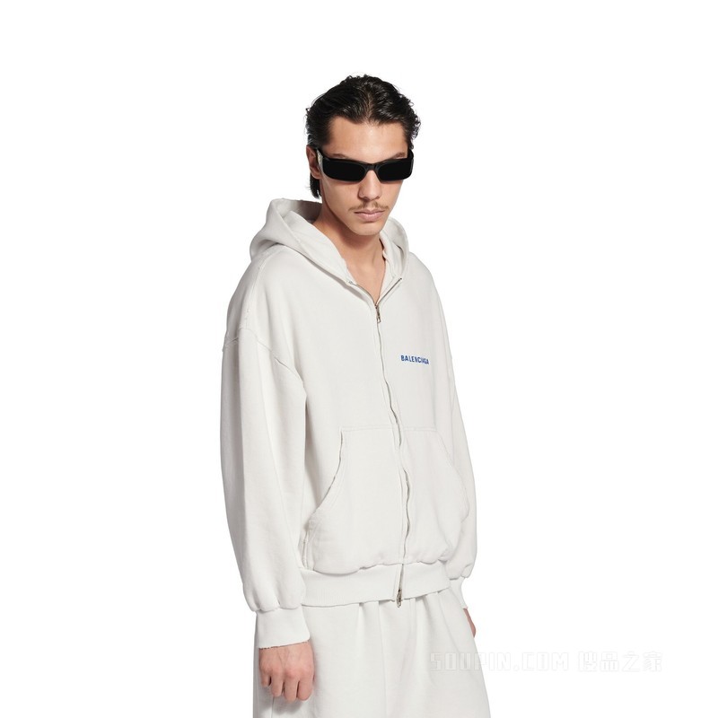 BALENCIAGA BACK HOODIE常规版型拉链连帽卫衣