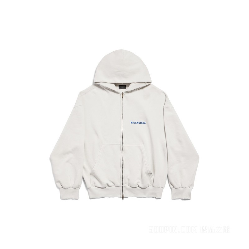 BALENCIAGA BACK HOODIE常规版型拉链连帽卫衣