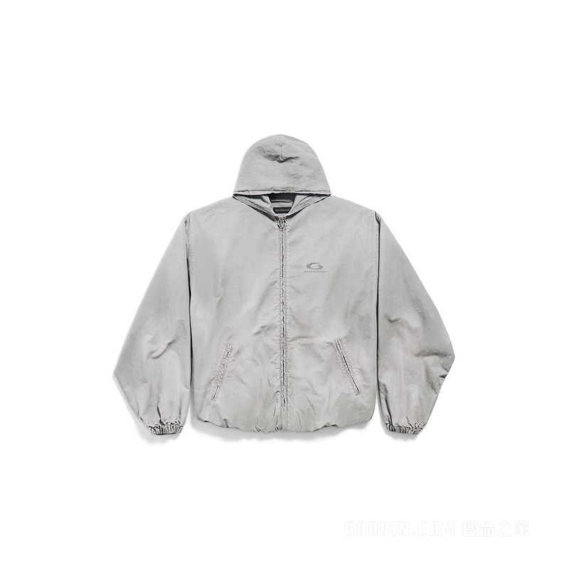 HOODIE廓形拉链连帽卫衣