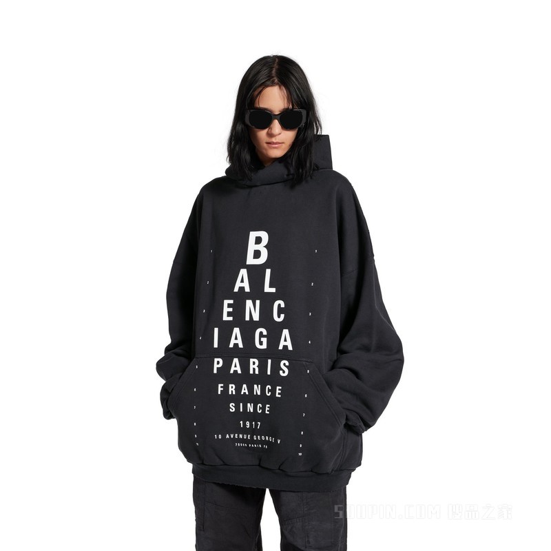 OPTICAL HOODIE大号版型连帽卫衣