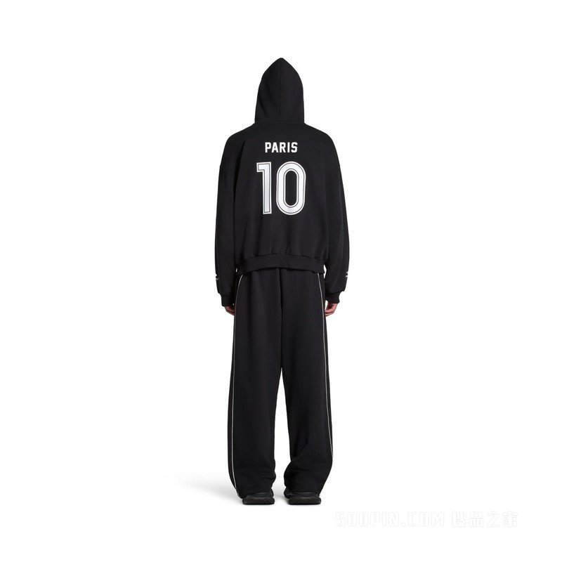 PARIS SOCCER HOODIE中号版型拉链连帽卫衣