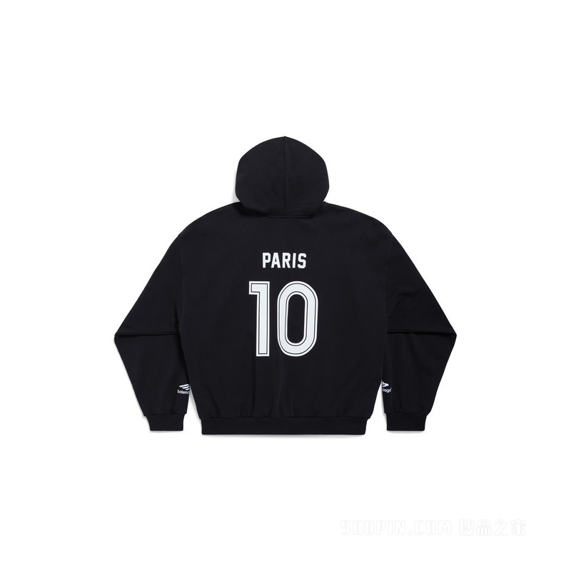 PARIS SOCCER HOODIE中号版型拉链连帽卫衣