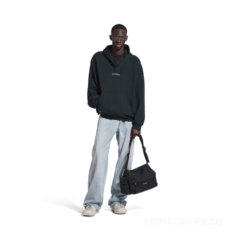 BALENCIAGA BACK HOODIE POLO领连帽卫衣
