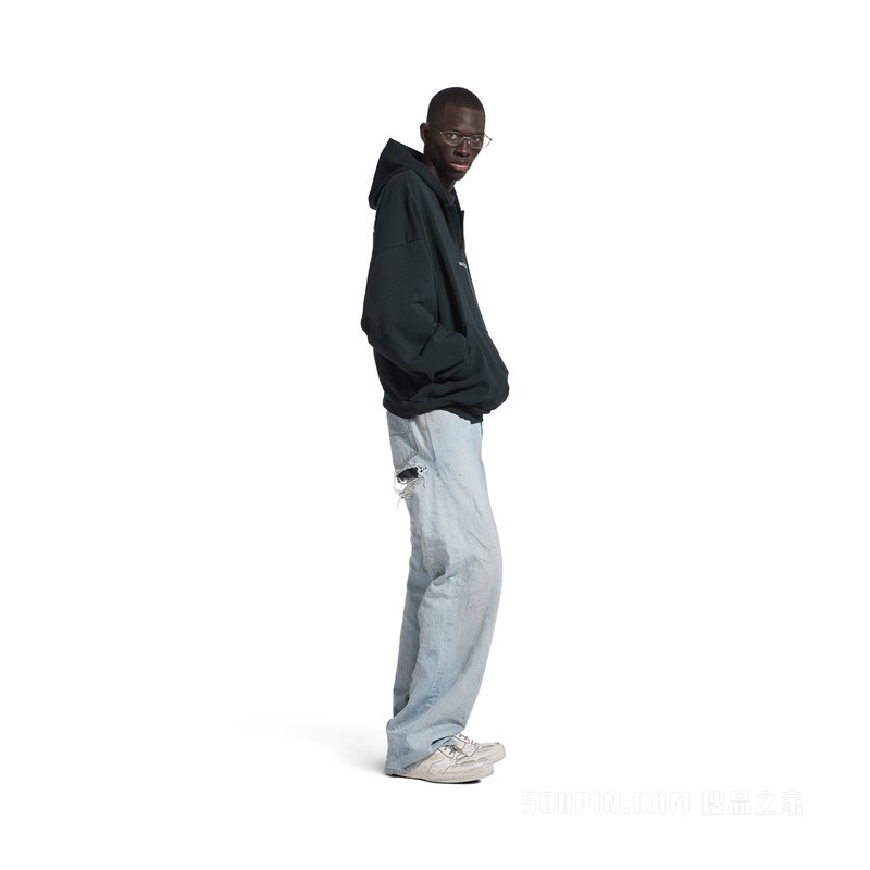 BALENCIAGA BACK HOODIE POLO领连帽卫衣