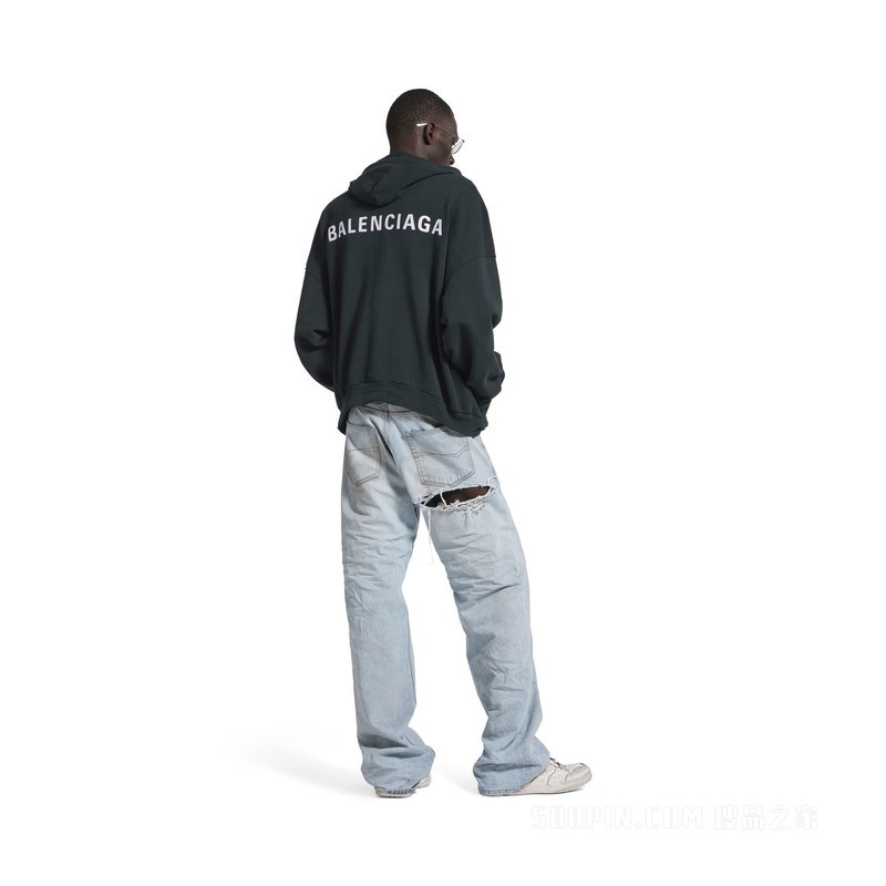 BALENCIAGA BACK HOODIE POLO领连帽卫衣