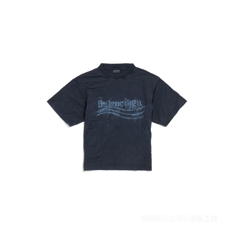 WASHED CRAYON POLITICAL中号版型T恤