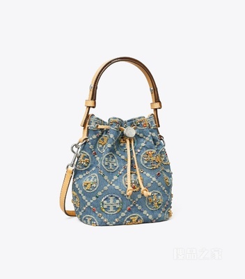T Monogram 迷你牛仔水桶包 船屋图案