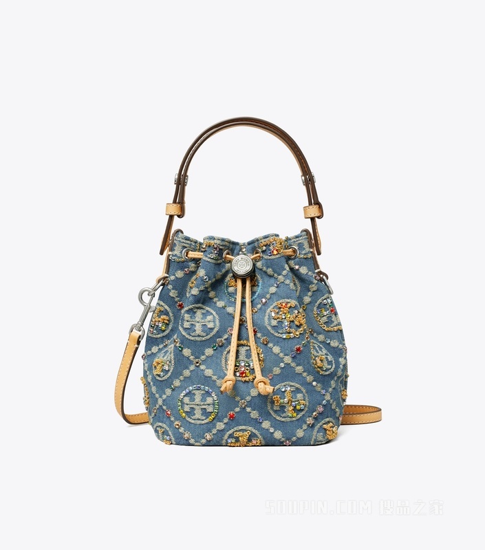 T Monogram 迷你牛仔水桶包 船屋图案