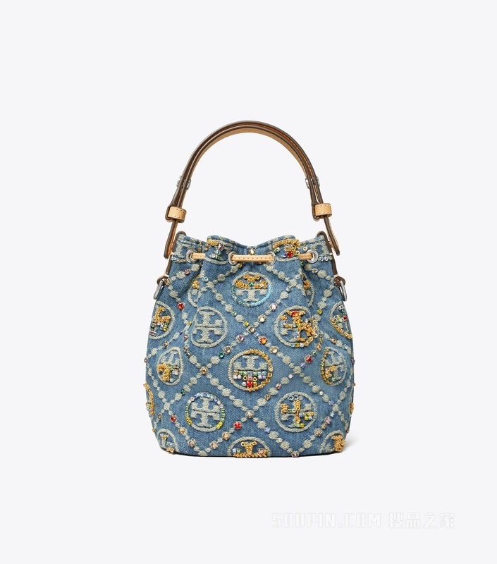 T Monogram 迷你牛仔水桶包 船屋图案
