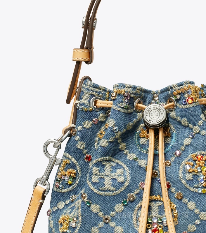 T Monogram 迷你牛仔水桶包 船屋图案
