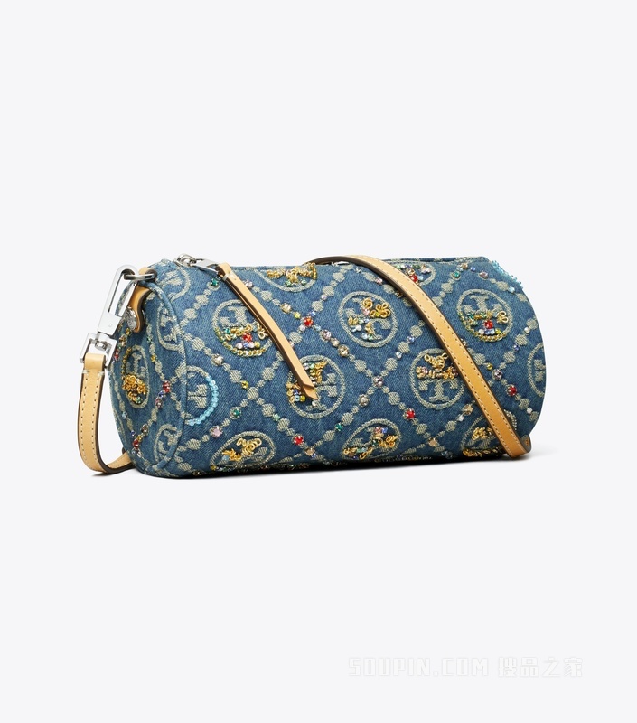 T Monogram 牛仔圆筒包 船屋图案