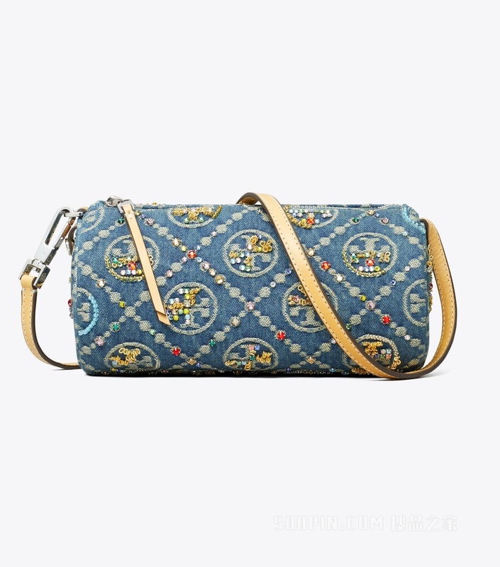 T Monogram 牛仔圆筒包 船屋图案