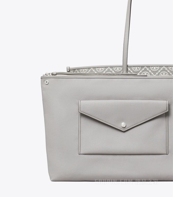 T Monogram Perry 托特包 灰色