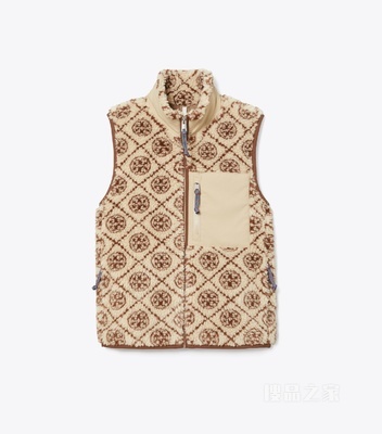 T Monogram 背心 燕麦色
