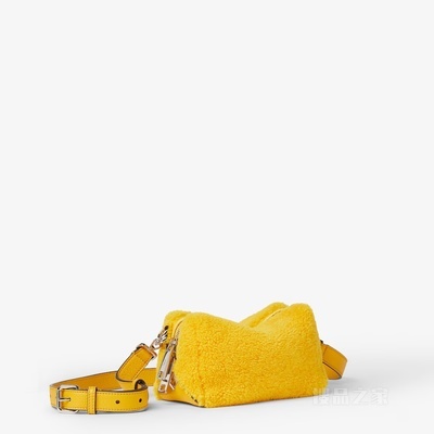 小号FENDI Lui手袋 黄色羊毛皮手袋