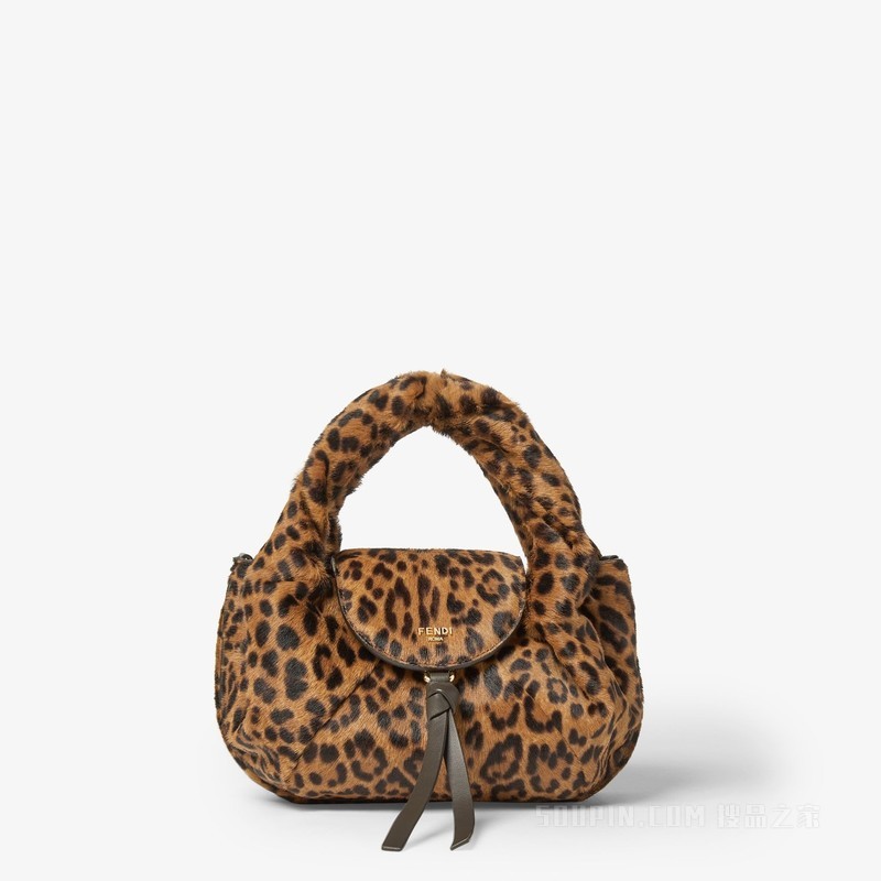 迷你FENDI Spy Bag 印花卡瓦利诺小牛皮迷你手袋