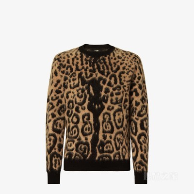 套头衫 米黑色FENDI Leo羊毛毛衣