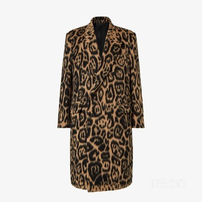 外套 米色与黑色FENDI Leo羊毛外套