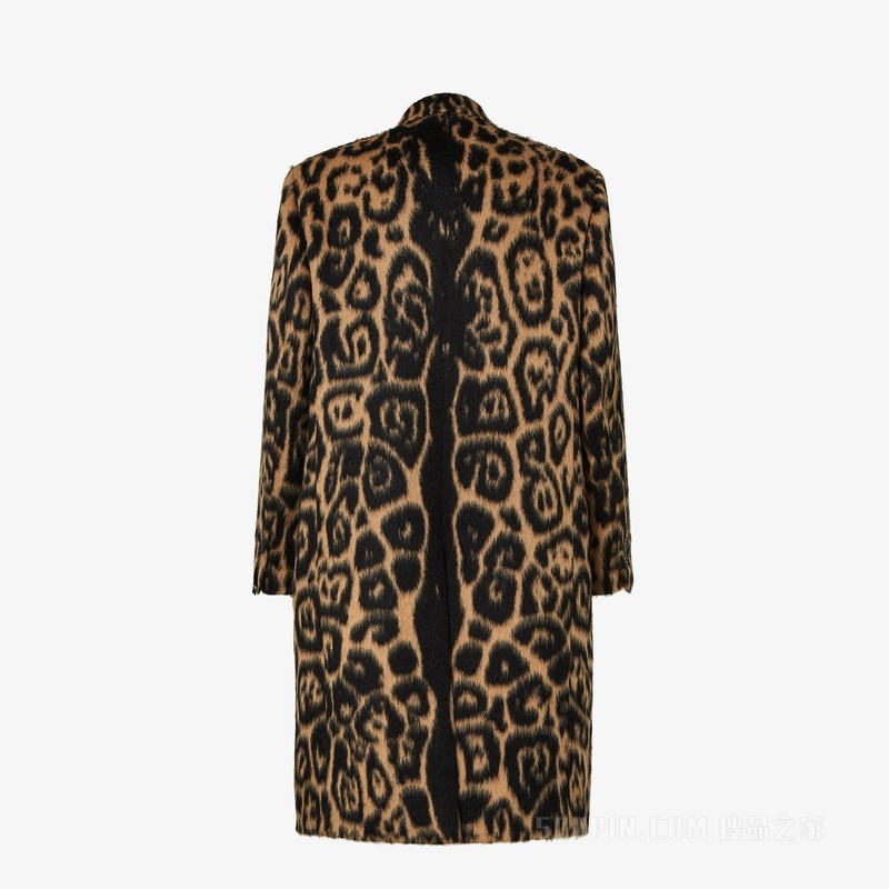 外套 米色与黑色FENDI Leo羊毛外套
