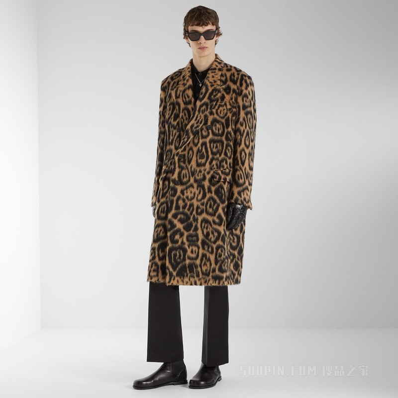 外套 米色与黑色FENDI Leo羊毛外套