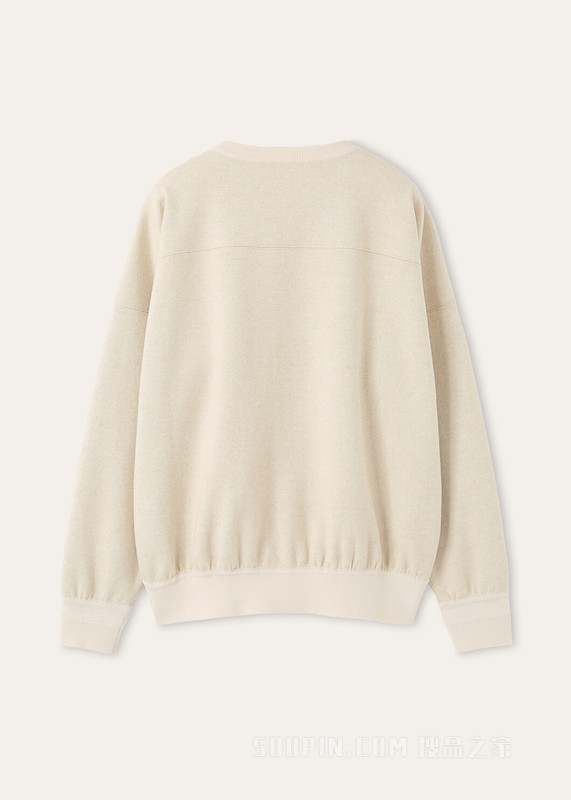 Piako女士圆领上衣 绵羊毛, 棉