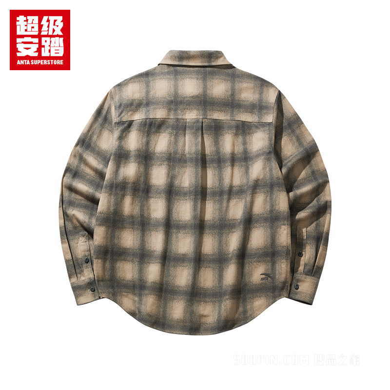 超级安踏潮流文化男子长袖衬衫