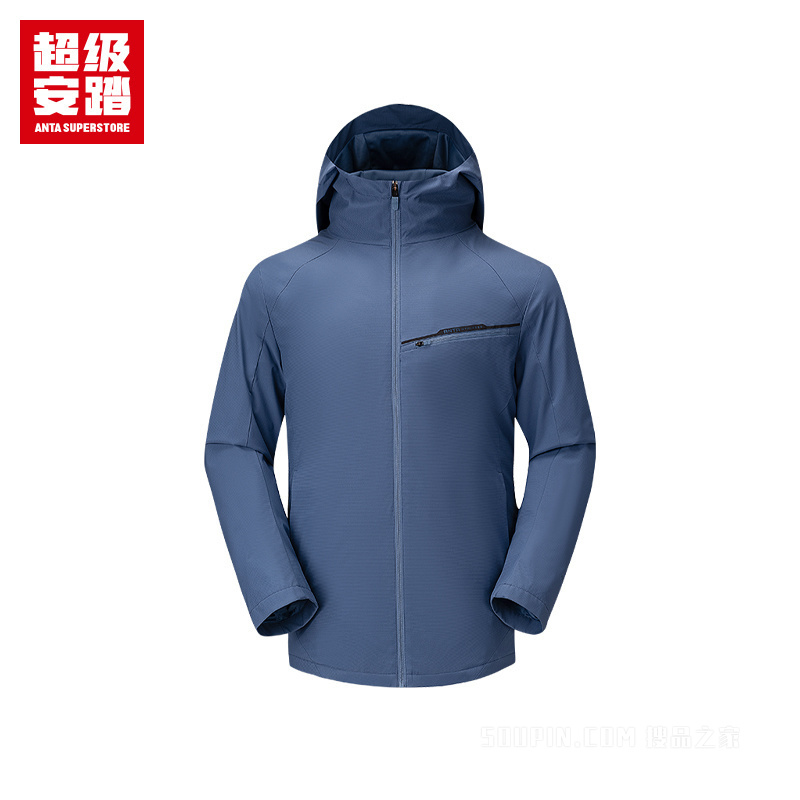 超级安踏跑训男子防泼水厚外套