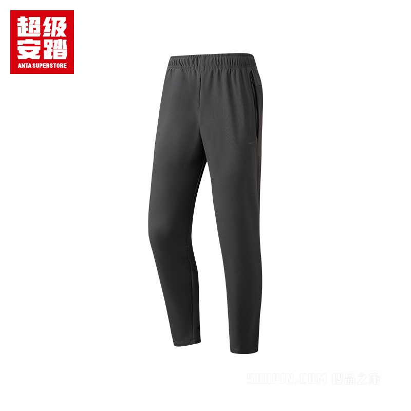超级安踏跑训男子轻暖绒针织运动长裤