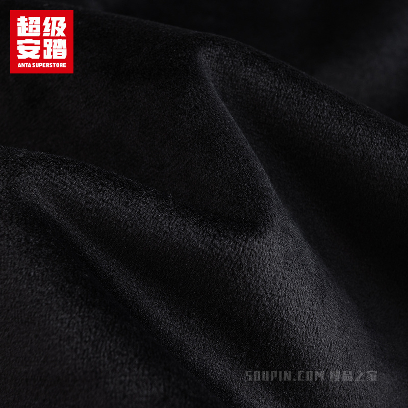 超级安踏跑训男子轻暖绒针织运动长裤