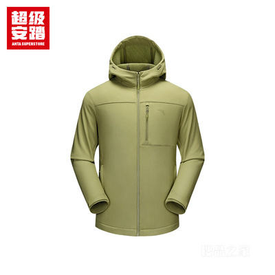 超级安踏户外男子轻暖绒防泼水加厚外套