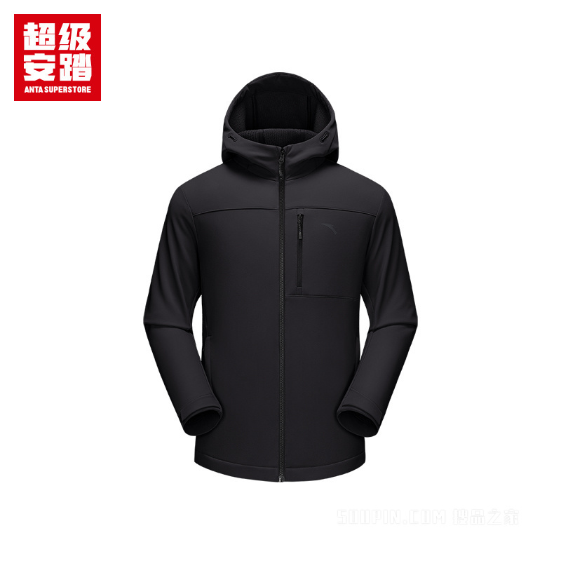 超级安踏户外男子轻暖绒防泼水加厚外套
