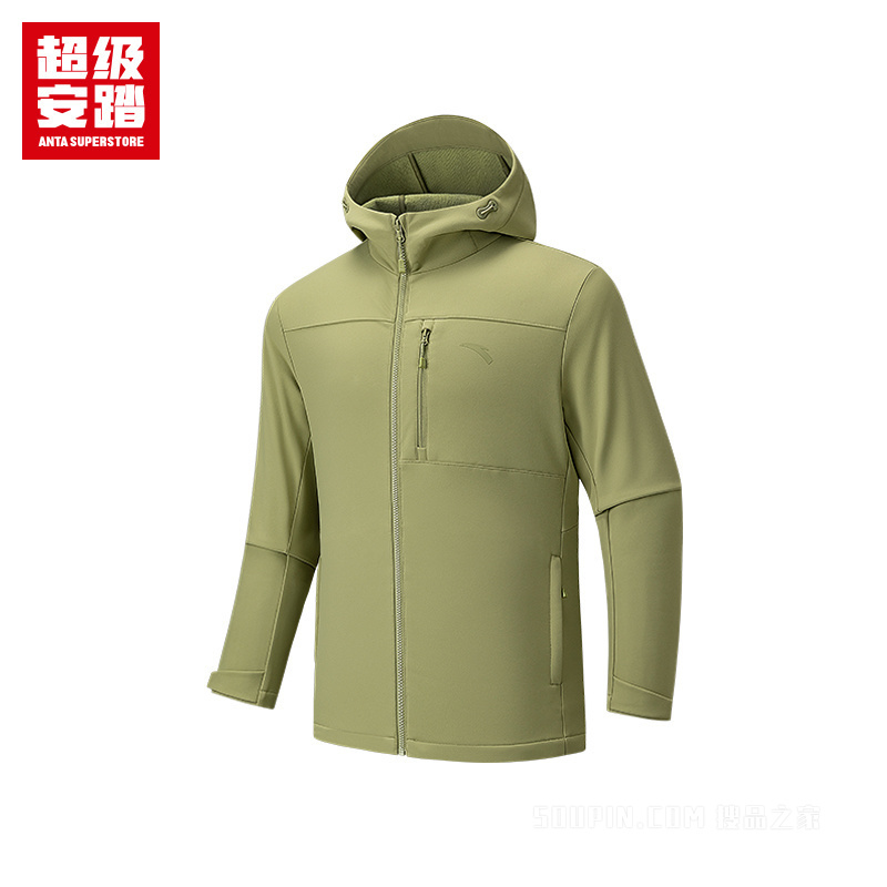超级安踏户外男子轻暖绒防泼水加厚外套