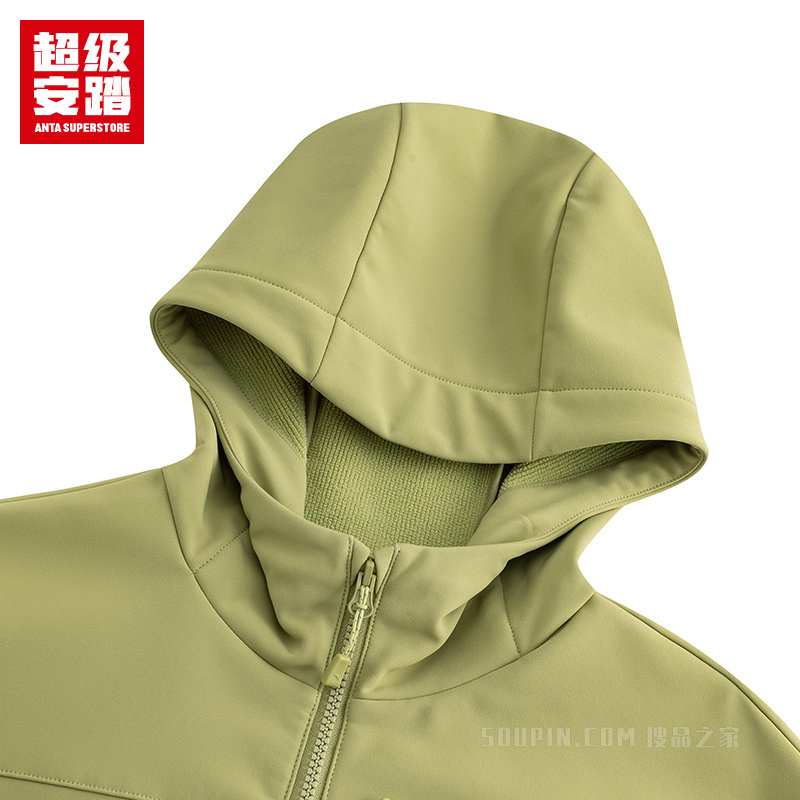 超级安踏户外男子轻暖绒防泼水加厚外套