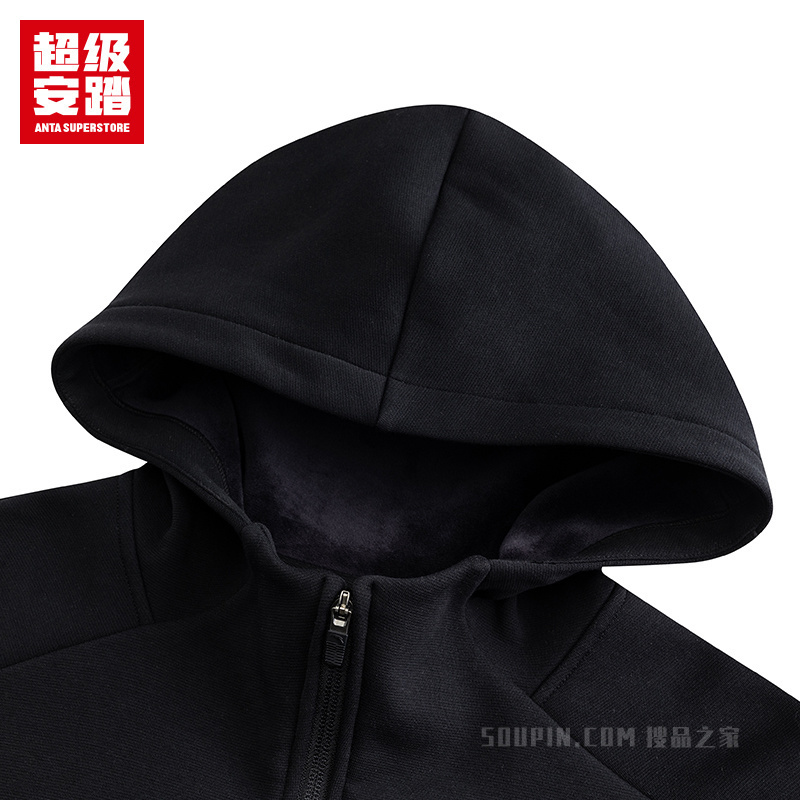 超级安踏跑训男子密暖绒运动外套