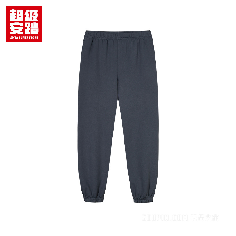 超级安踏潮流文化男子羊暖绒针织休闲长裤