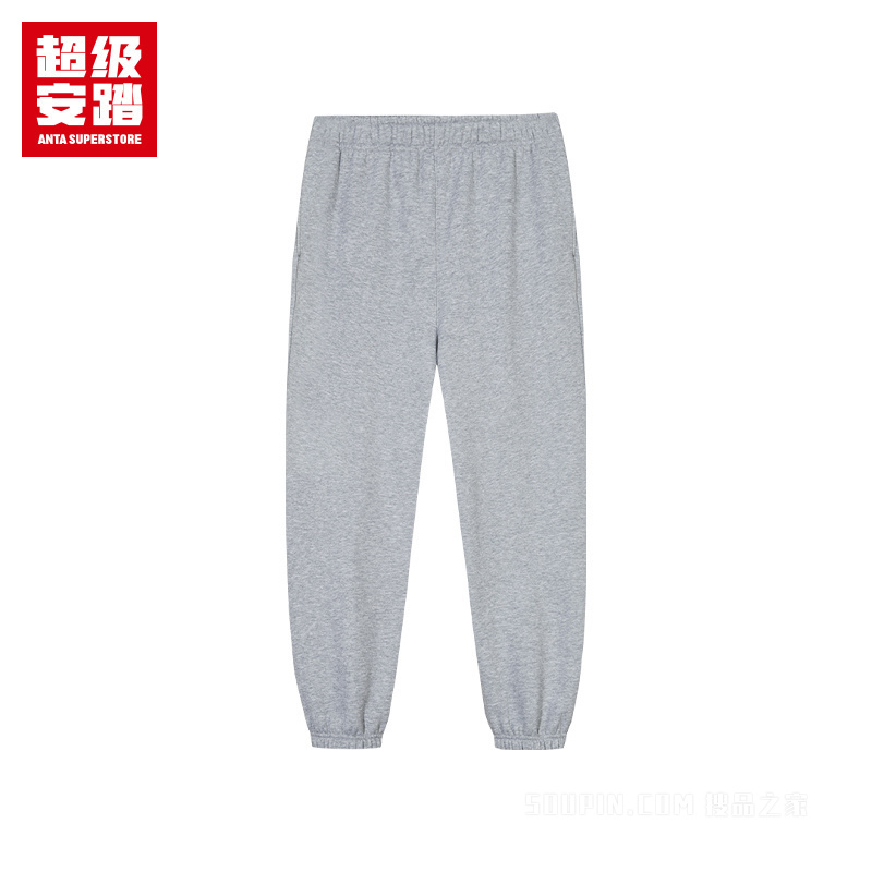 超级安踏潮流文化男子羊暖绒针织休闲长裤