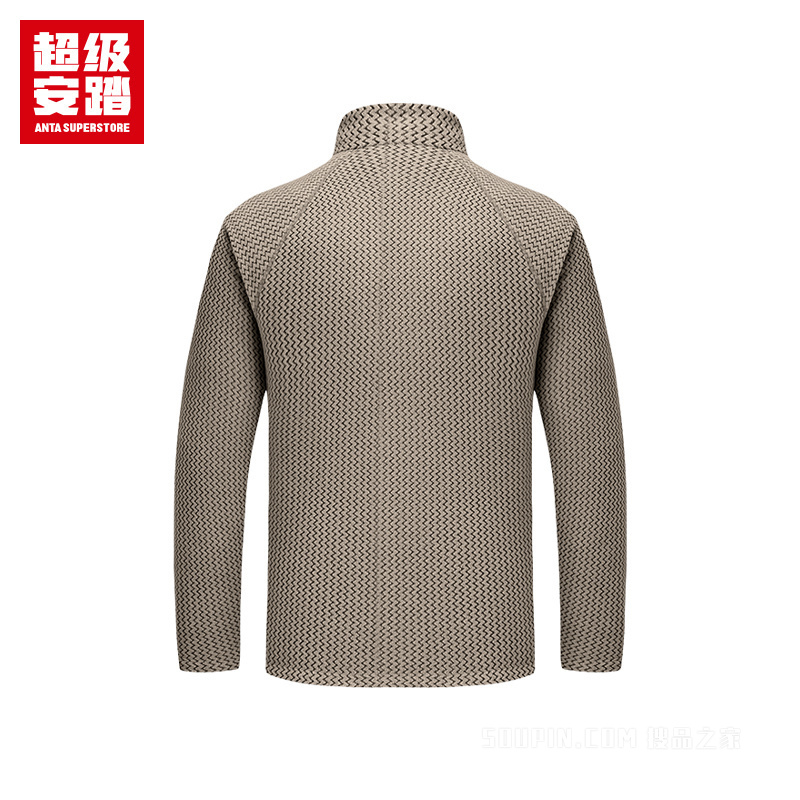 超级安踏户外男子轻暖绒套头卫衣