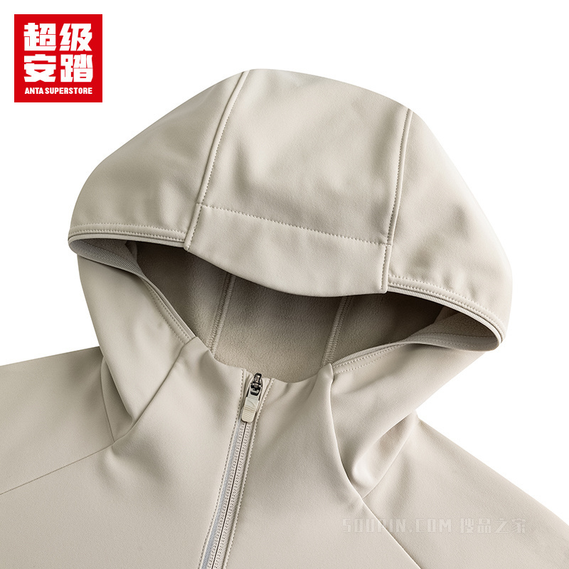 超级安踏跑训男子轻暖绒防泼水运动外套