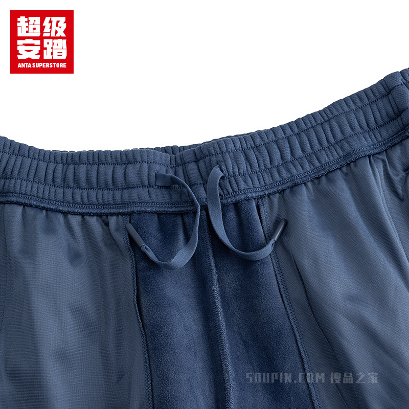 超级安踏跑训男子密暖绒针织运动长裤