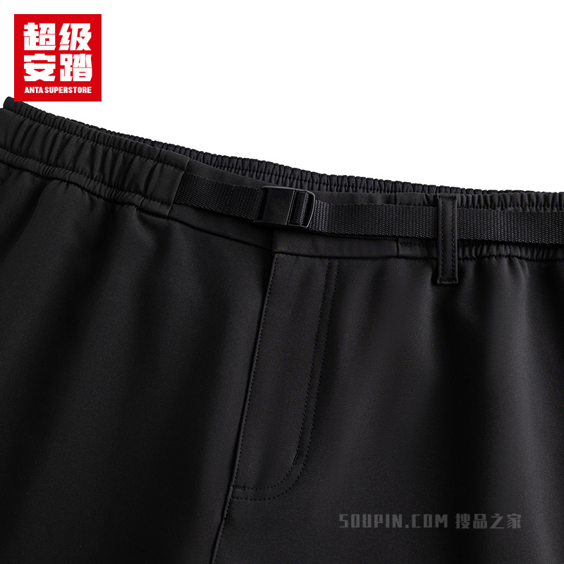 超级安踏户外男子防泼水轻暖绒梭织运动长裤