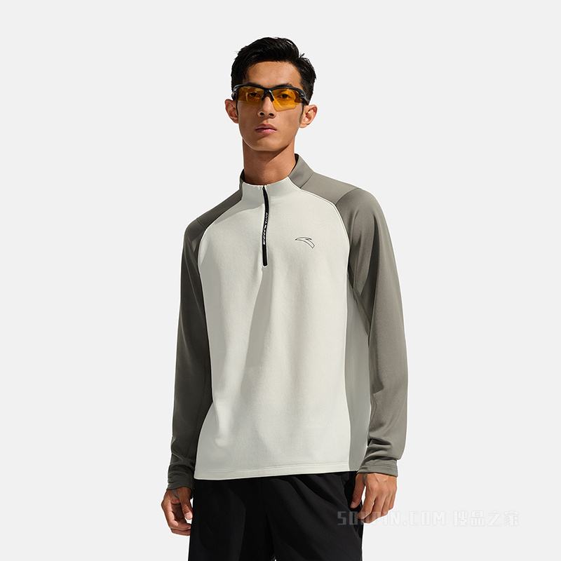 安踏进阶跑男子长袖针织衫