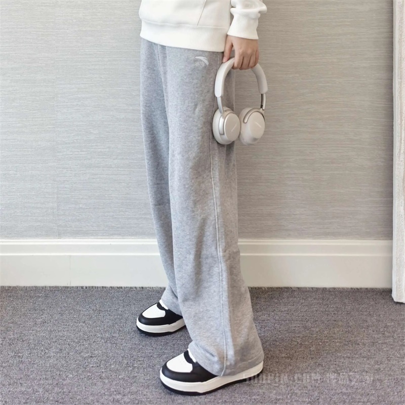 安踏运动复古男子针织运动长裤