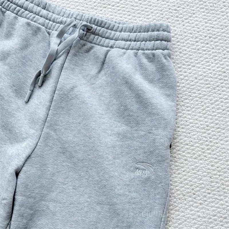 安踏运动复古男子针织运动长裤